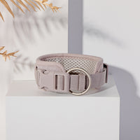 HKM-253075 Gray Corduroy Pet Collar and Chest Strap with Walking Leash and Mini Backpack