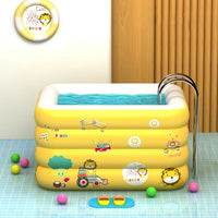 HKM-253139 Four-Layer Inflatable Swimming Pool for Kids - PVC Outdoor Water Play Toy, 180x125x75cm
