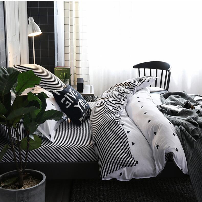 HKM-253203 Cotton Wash Three-Piece Bedding Set in Various Sizes