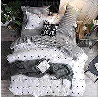 HKM-253203 Cotton Wash Three-Piece Bedding Set in Various Sizes
