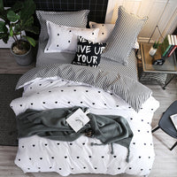 HKM-253203 Cotton Wash Three-Piece Bedding Set in Various Sizes