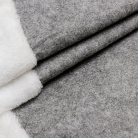HKM-253331 Gray Leaf Christmas Tree Skirt - 48-Inch Flannel Decorative Holiday Accessory