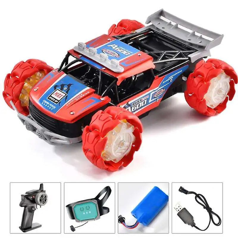 HKM-253459 Alloy RC Climbing Car with Explosion Wheel and Music - Remote Control Off-road Stunt Toy