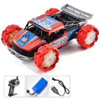 HKM-253459 Alloy RC Climbing Car with Explosion Wheel and Music - Remote Control Off-road Stunt Toy