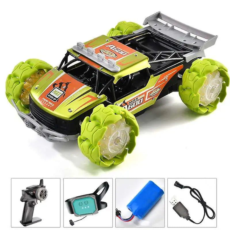 HKM-253459 Alloy RC Climbing Car with Explosion Wheel and Music - Remote Control Off-road Stunt Toy