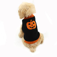 HKM-253459 Knitted Pumpkin Sweater for Pets - Available in Orange and Navy Blue, Multiple Sizes
