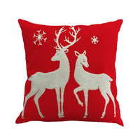 HKM-253587 Christmas Series Linen Pillowcase - 45x45 cm, Festive Design for Holiday Decor