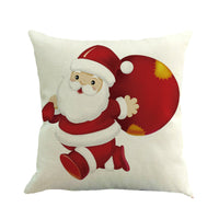 HKM-253587 Christmas Series Linen Pillowcase - 45x45 cm, Festive Design for Holiday Decor