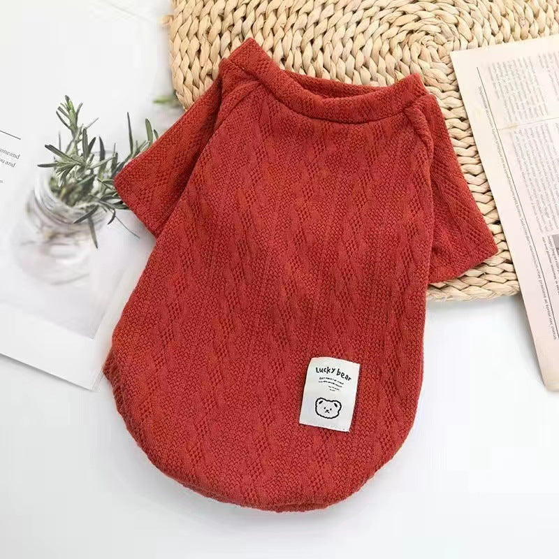 HKM-253651 Cozy Knitted Pet Sweater in Multiple Colors for Small to Extra Large Dogs