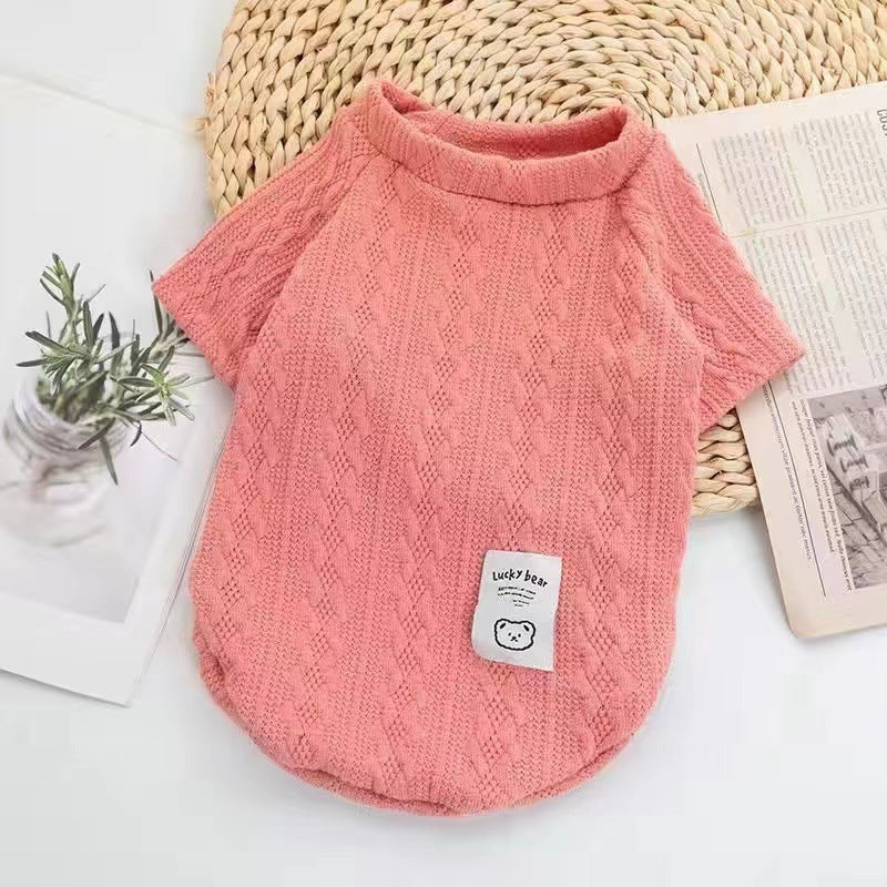 HKM-253651 Cozy Knitted Pet Sweater in Multiple Colors for Small to Extra Large Dogs