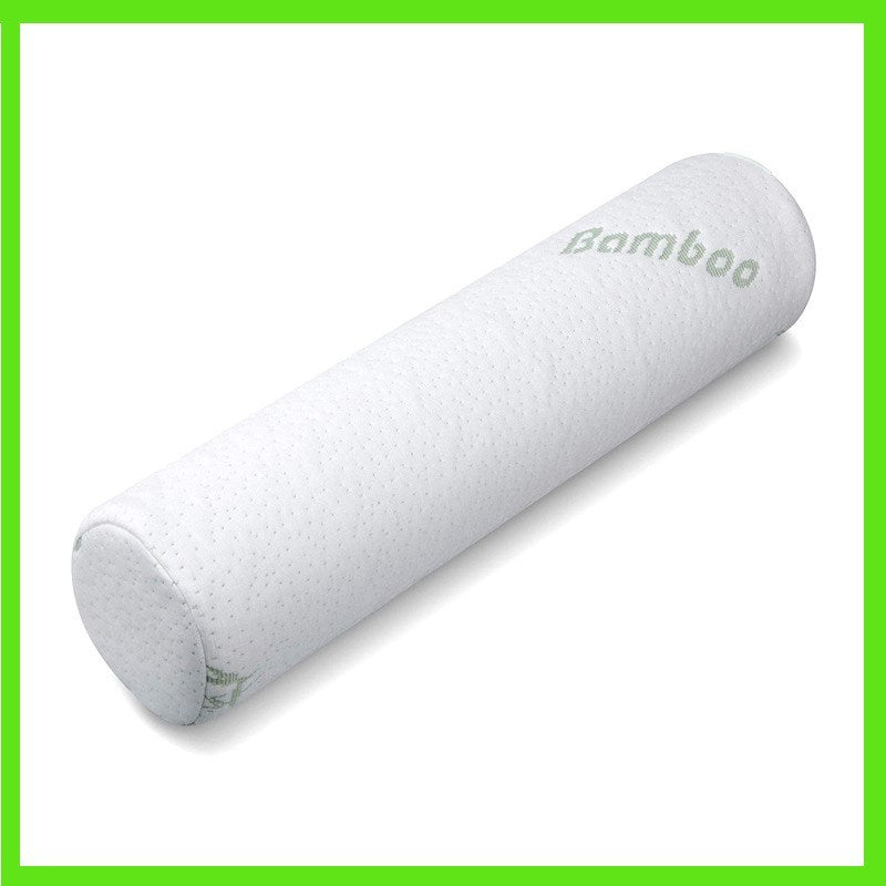 KTX-253715 Large Multifunctional Waist Pad Round Leg Pillow in Plaid Cotton with Polyurethane Filler