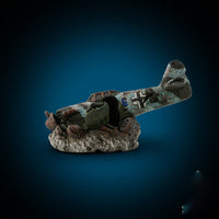 HKM-253715 Resin Aquarium Decoration - Aircraft Wreckage Simulation Ornament, 8CM x 4.5CM x 4.5CM