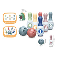 HKM-253843 Dinosaur-Themed Bowling Set for Kids Aged 5-7 with Gift Box