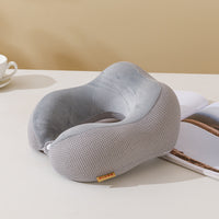 HKM-253843 U-Shaped Memory Foam Travel Pillow with Mesh Fabric for Neck Support