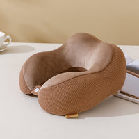 HKM-253843 U-Shaped Memory Foam Travel Pillow with Mesh Fabric for Neck Support