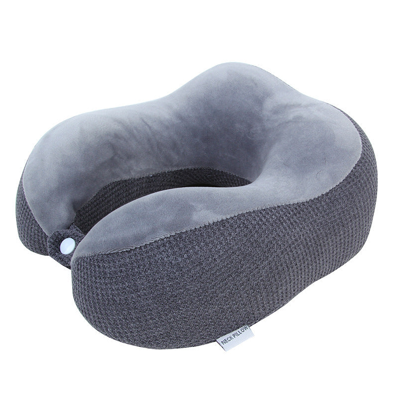 HKM-253843 U-Shaped Memory Foam Travel Pillow with Mesh Fabric for Neck Support