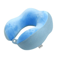 HKM-253843 U-Shaped Memory Foam Travel Pillow with Mesh Fabric for Neck Support