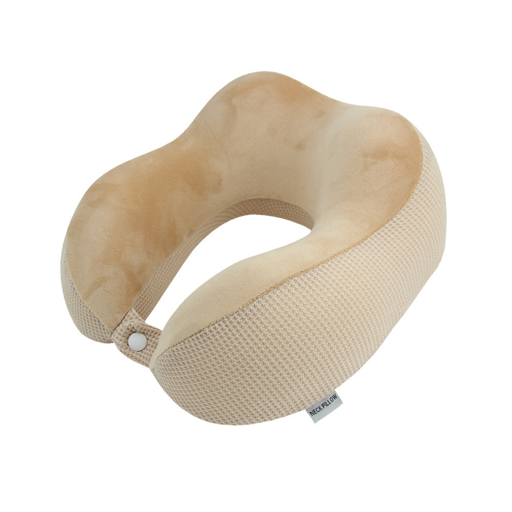 HKM-253843 U-Shaped Memory Foam Travel Pillow with Mesh Fabric for Neck Support