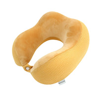 HKM-253843 U-Shaped Memory Foam Travel Pillow with Mesh Fabric for Neck Support