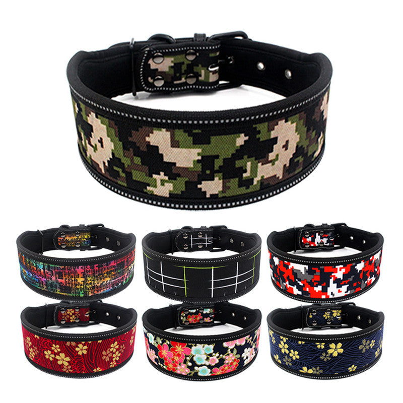 HKM-253907 Reflective and Breathable Dog Collar for Comfortable Fit - Adjustable Sizes S, M, L
