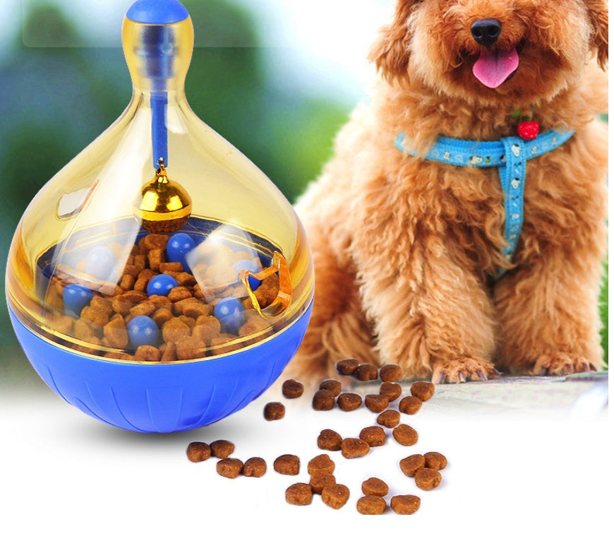 HKM-253907 Tumbler Food Leaker Dog Toy with Bell for Small and Medium Dogs, Durable and Colorful
