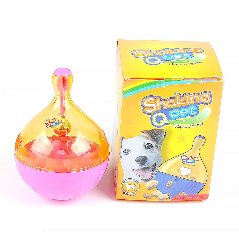 HKM-253907 Tumbler Food Leaker Dog Toy with Bell for Small and Medium Dogs, Durable and Colorful