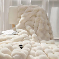 HKM-254035 Double Layer Thick Velvet Blanket with Pillowcase Options in Various Sizes and Colors