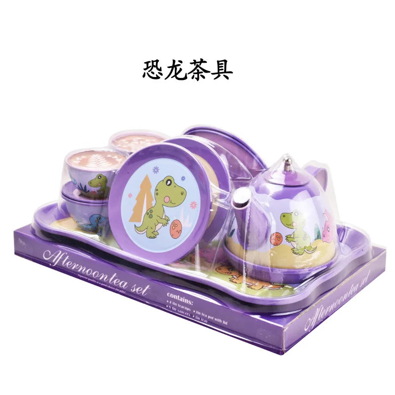 Mini Princess Tea Party Set with Desserts - Pretend Play Kitchen Toy for Ages 2 and Up