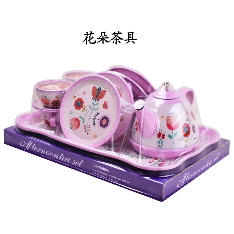 Mini Princess Tea Party Set with Desserts - Pretend Play Kitchen Toy for Ages 2 and Up