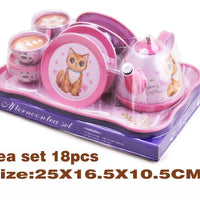 HKM-254035 Mini Princess Tea Party Set with Desserts - Pretend Play Kitchen Toy for Ages 2 and Up