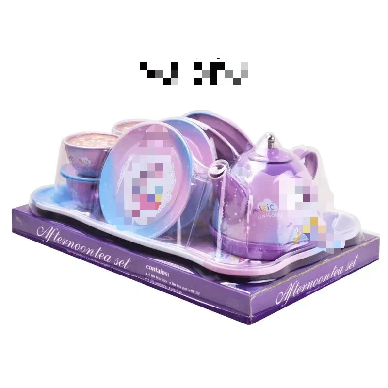 Mini Princess Tea Party Set with Desserts - Pretend Play Kitchen Toy for Ages 2 and Up