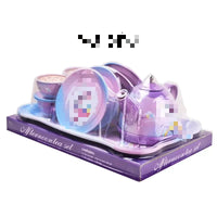 HKM-254035 Mini Princess Tea Party Set with Desserts - Pretend Play Kitchen Toy for Ages 2 and Up