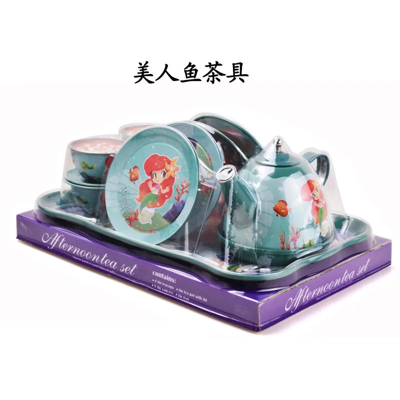 Mini Princess Tea Party Set with Desserts - Pretend Play Kitchen Toy for Ages 2 and Up