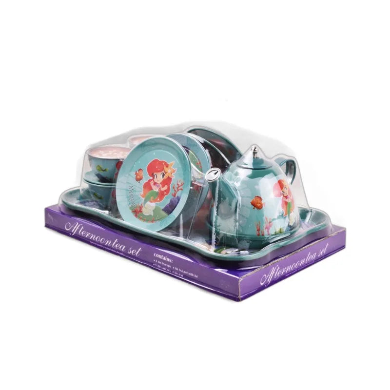 Mini Princess Tea Party Set with Desserts - Pretend Play Kitchen Toy for Ages 2 and Up