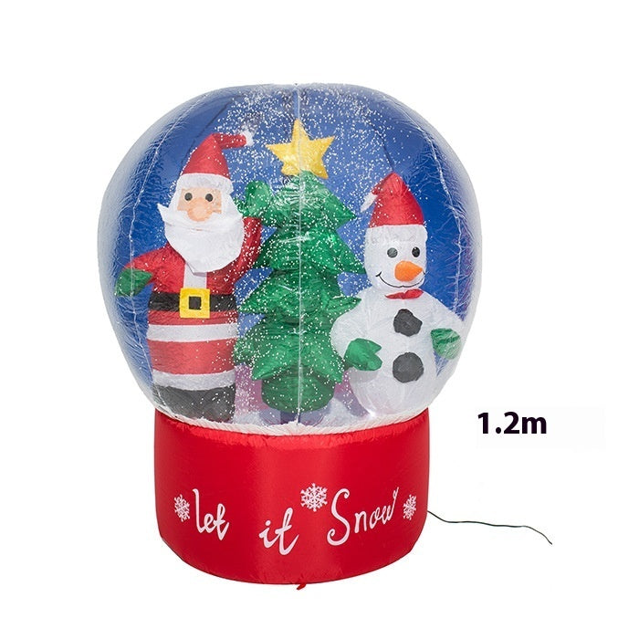 HKM-254163 Luminous Inflatable Christmas Snowman and Elk Decoration for Courtyard – Available in Multiple Sizes