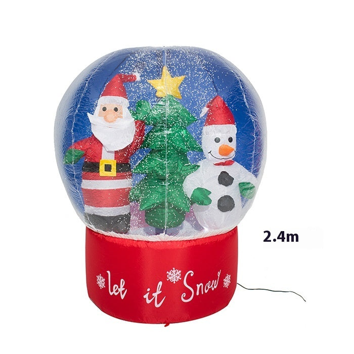 HKM-254163 Luminous Inflatable Christmas Snowman and Elk Decoration for Courtyard – Available in Multiple Sizes