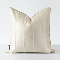 HKM-254163 Minimalist Modern Jacquard Throw Pillow Cover with 3D High Elasticity Fibre Insert - 45x45cm, Grey Beige