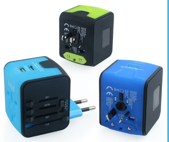 HKM-254227 Multi-Function Conversion Socket with Dual USB Charger, 6-Outlets, 1500W Power, Eco-Friendly Material