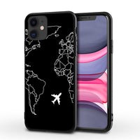 HKM-254291 Love Aircraft iPhone Phone Case - TPU Back Cover with Solid Colors and Starry Sky Design, Compatible with Multiple iPhone Models