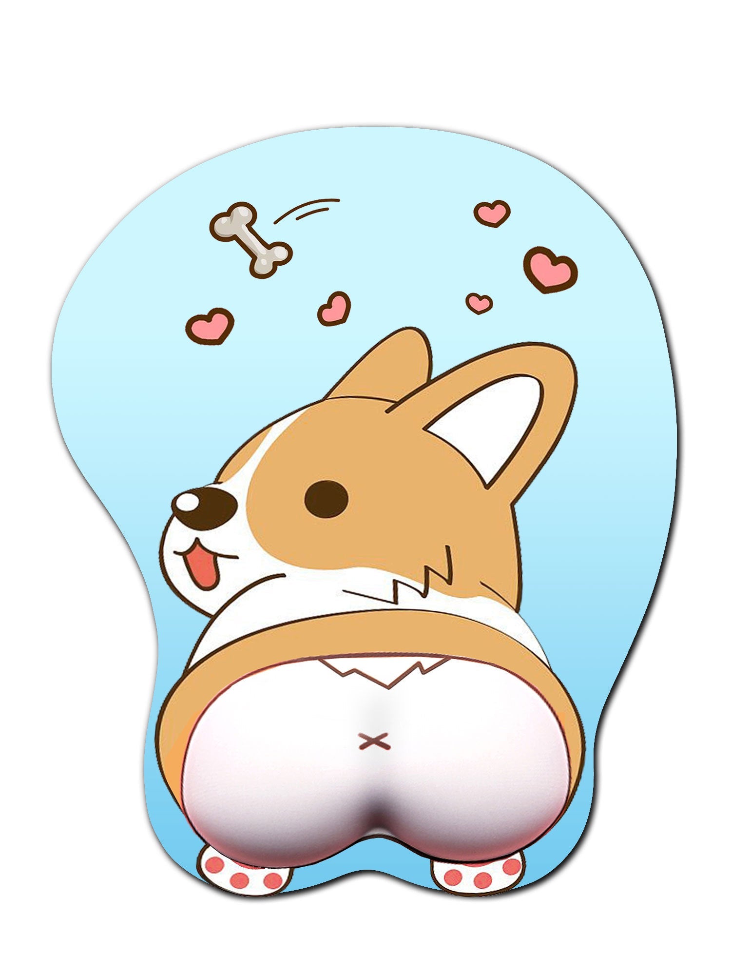 HKM-254547 Cartoon Dog Mouse Pad with Silicone Wrist Rest for Comfort and Style