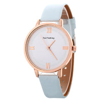 HKM-254547 Elegant Roman Ladies Quartz Business Watch with Imitation Leather Strap