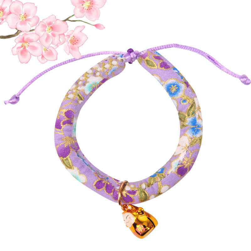 HKM-254739 Japanese Style Cartoon Bell Pet Collar
