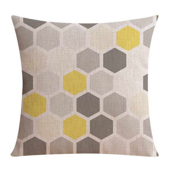 HKM-254739 Modern Cotton Linen Cushion Cover - Simple Design in Multiple Sizes