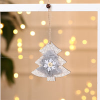 HKM-254803 Wooden Plush Christmas Tree Ornament Pendant Collection