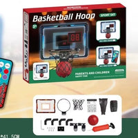 HKM-254867 Mini Over-the-Door Basketball Hoop with Scoreboard for Kids, Ages 2 and Up