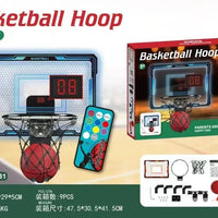 HKM-254867 Mini Over-the-Door Basketball Hoop with Scoreboard for Kids, Ages 2 and Up