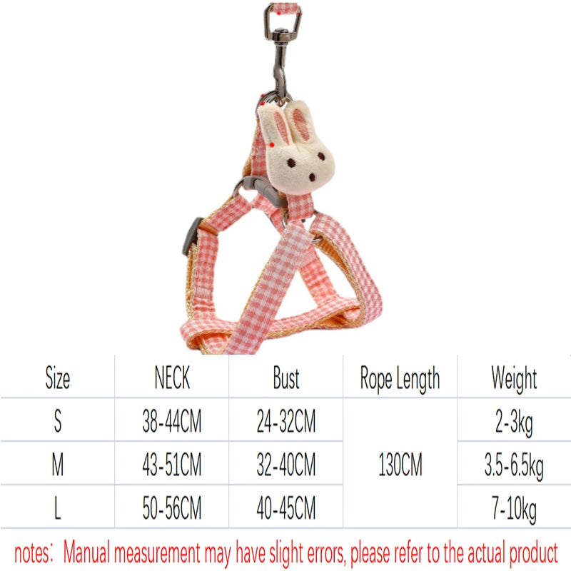 HKM-254867 Small Dog Harness and Leash Set – Quick Release Nylon Straps, Anti-Pull Design for Pets