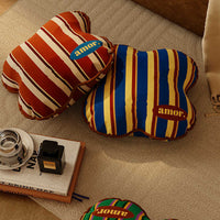 HKM-254995 Antique Style Alien Shape Pillow in Plush with Stripe Pattern - 40x40cm