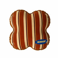 HKM-254995 Antique Style Alien Shape Pillow in Plush with Stripe Pattern - 40x40cm