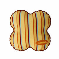 HKM-254995 Antique Style Alien Shape Pillow in Plush with Stripe Pattern - 40x40cm